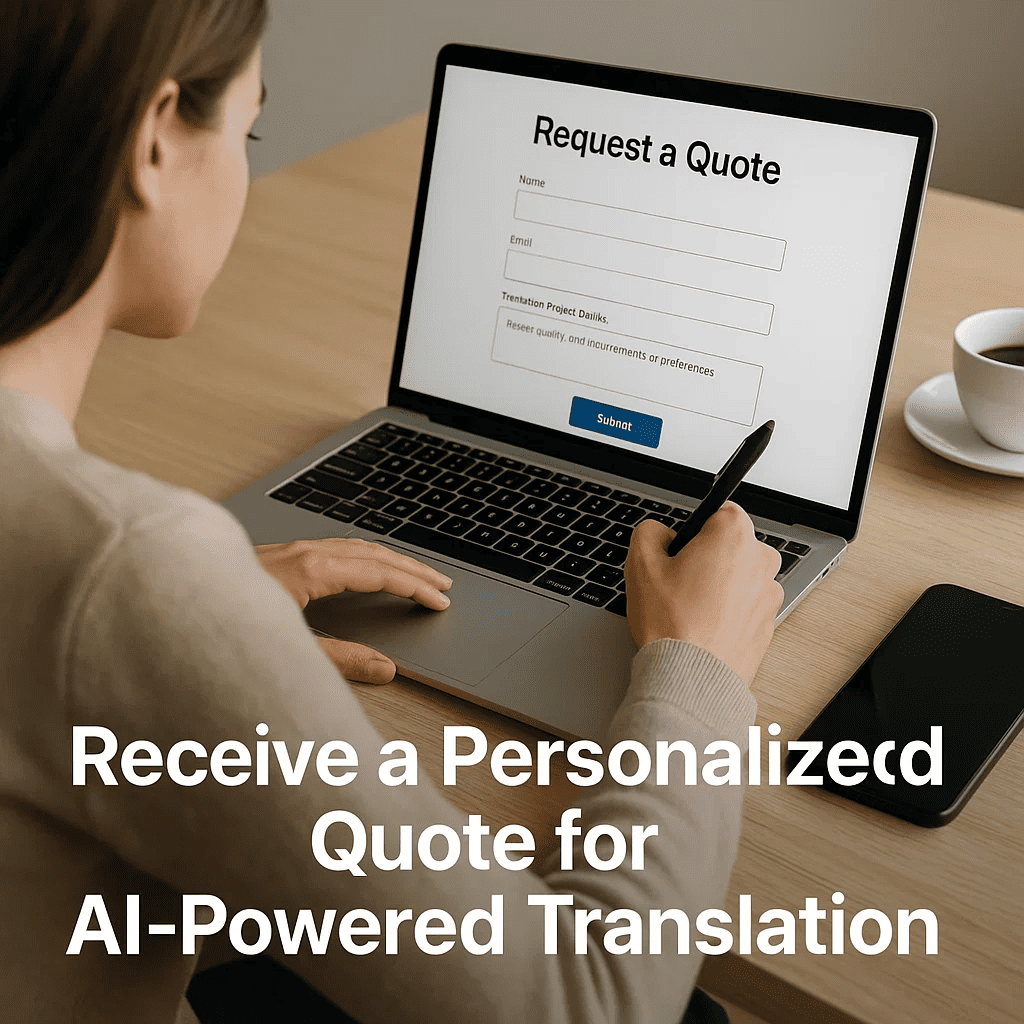 Recevez un devis personnalisé pour une traduction par IA